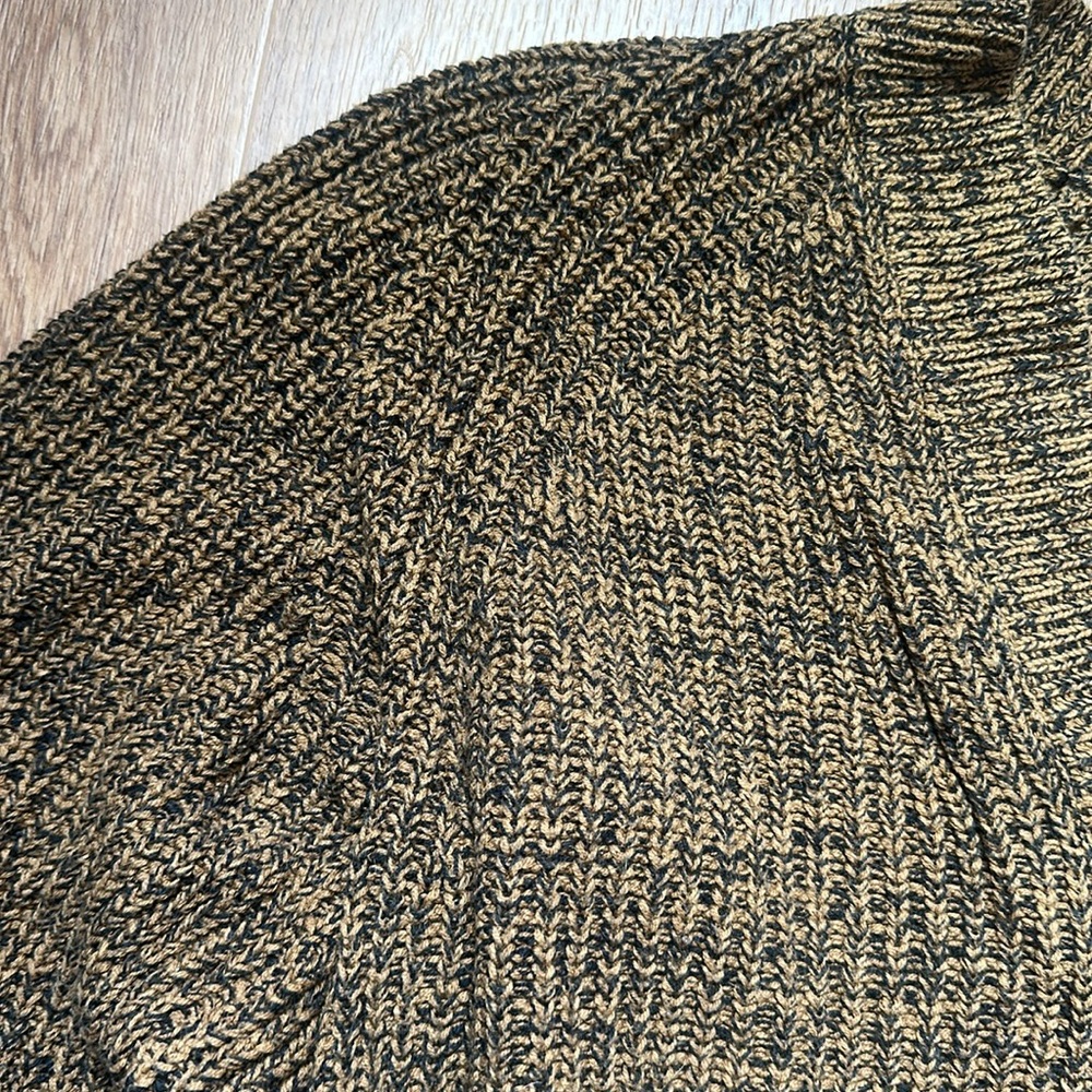 A New Day Brown and‎ Black Balloon-Sleeved Cardigan Sweater - Picture 3 of 6